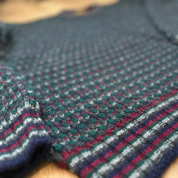 Vintage Eddie Bauer Birdseye Shetland Wool Sweater | Men’s XL | Chunky Knit - Picture 3 of 9